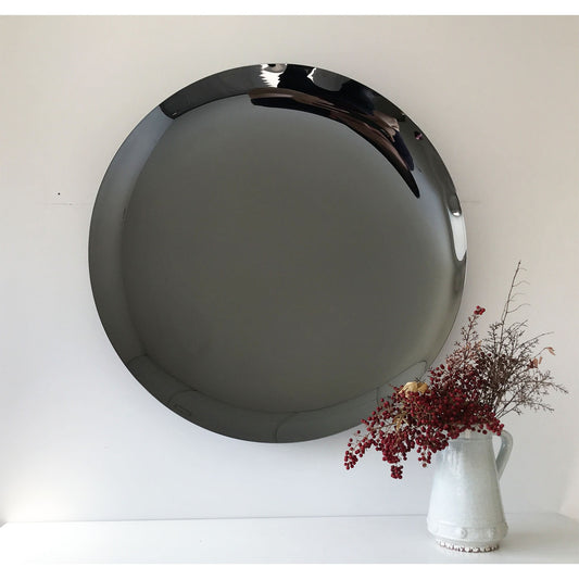 Contemporary Concave Mirror, Inspired by Space Age Decor, Black Mirror, Contemporary Mirror, Hand crafted, Mirror Wall Decor, Curve Mirror