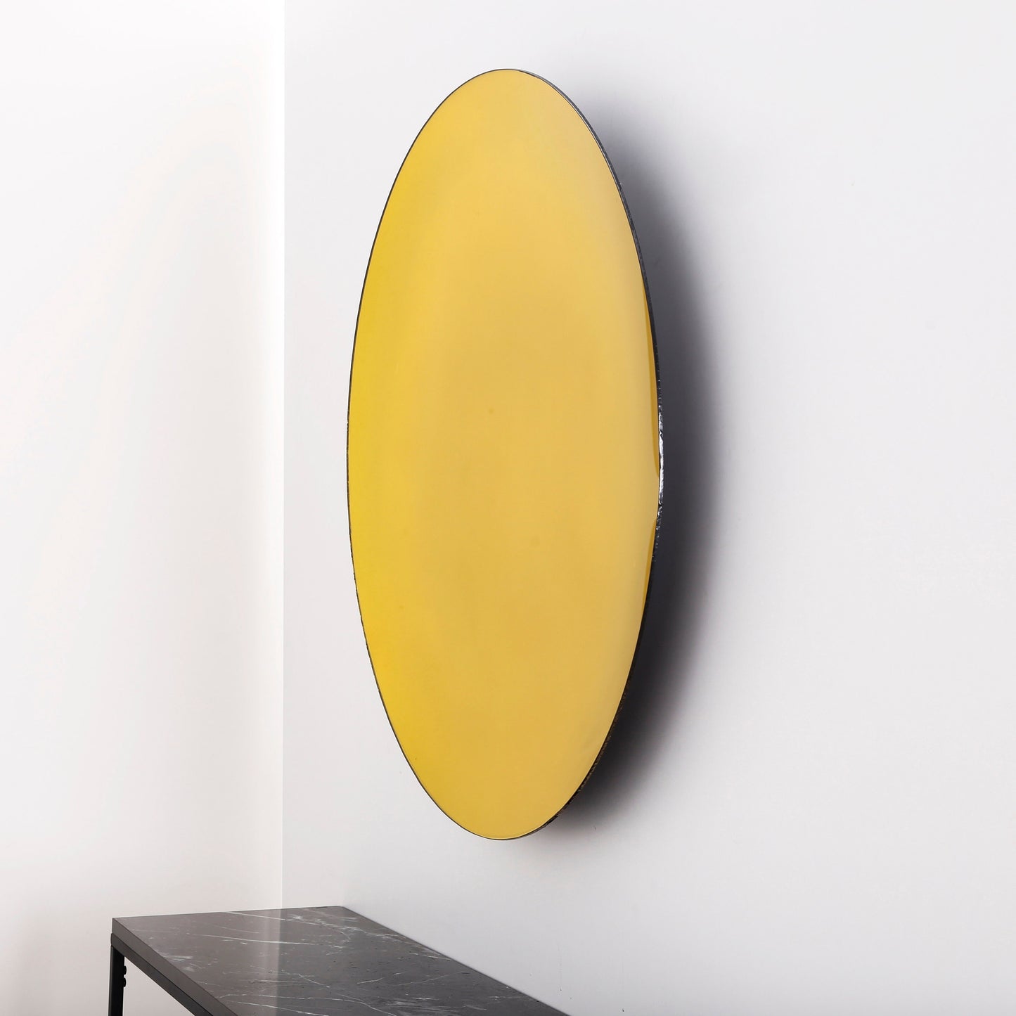 Contemporary Concave Mirror, Inspired by Space Age Decor, Gold Mirror, Contemporary Mirror, Hand crafted, Mirror Wall Decor, Curve Mirror