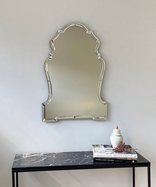 Beveled Wall Mirror, Hand Crafted, Frameless Mirror, Arched Mirror, Mirror Wall Decor, Custom Design Mirror
